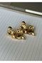 Heliophilia Silver KPEGMSA1974 Pendientes de Latón Dorados 4 cm